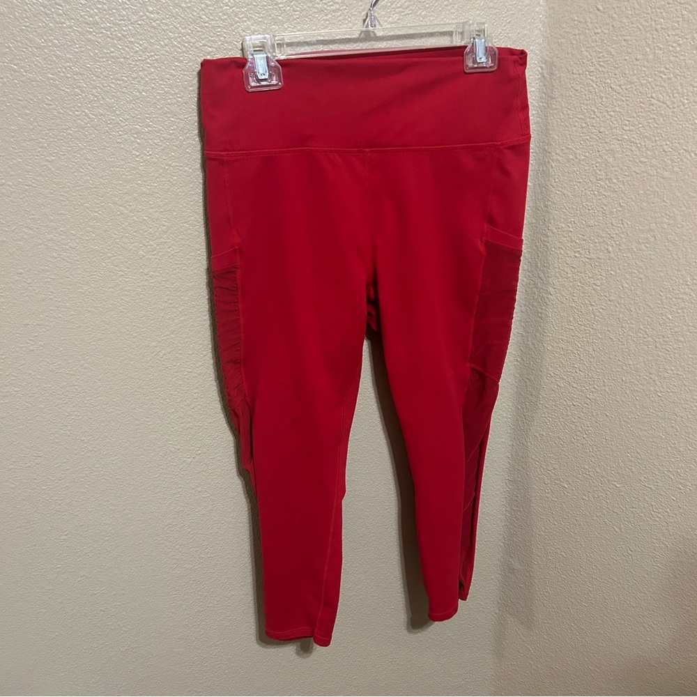 Fabletics Red Powerhold Leggings